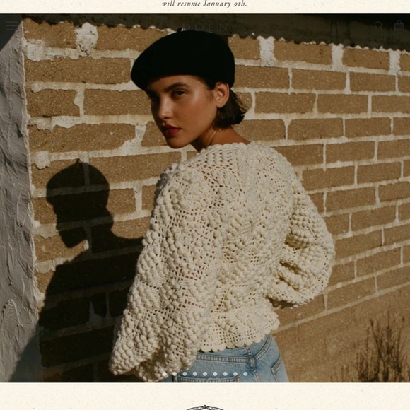 SOLD ❤️ NWOT Doen Heirloom Maddalena pullover sweater - XS-S - Picture 6 of 13